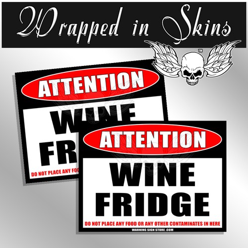 Adesivi vino frigo food - frigo, no