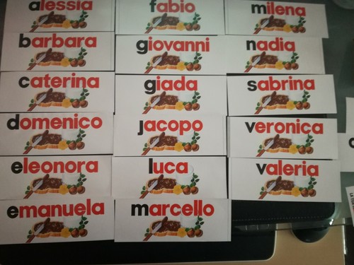 Etichette nutella nomi - etichette, nomi,
