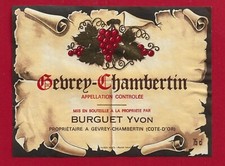 86/100 Etiquette BOURGOGNE