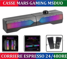 CASSE SPEAKER MARS GAMING MSDUO RGB USB + JACK + Bluethooth 5 15W BASSI POTENTI