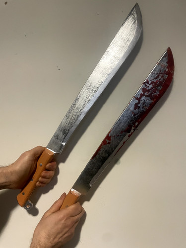 Realistico bloody machete - pu,