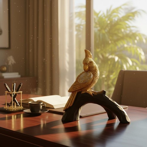 Statua pappagallo resina - pappagallo,
