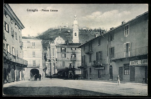 Cartolina caraglio piazza - caraglio,,