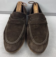 Mocassino John Lobb in camoscio marrone scuro taglia 9,5