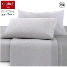 Gabel Completo Lenzuola Matrimoniale Circuit Cotone Beige