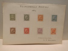 Francobolli del Regno 1863 saggio Menabrea