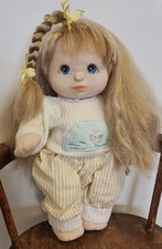 Carina bambola vintage My Child girl 0217HR bambola di stoffa feltro Mattel bionda anni 80 giocattolo