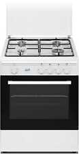 Ducati Cucina a Gas 4 Fuochi Forno a Gas con Grill 60x60 cm Bianco SD664WGE