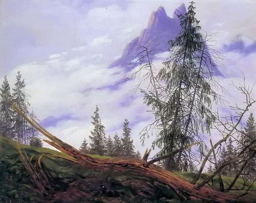 Dipinto olio caspar david