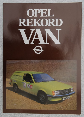 Brochure opel rekord - rekord, van