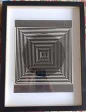 Victor Vasarely - 4 serigrafie sovrapposte,cinetico+Brochure 1973