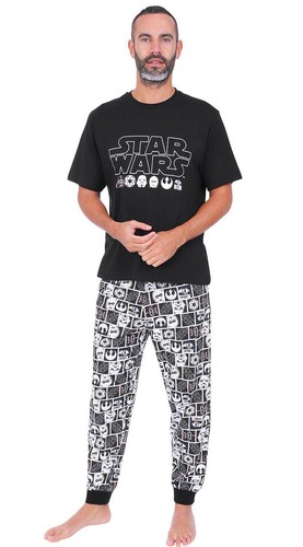 Set pigiama lungo uomo star - set,