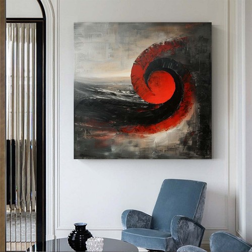 Quadro olio astratto - fatto, a