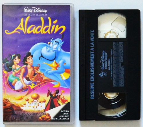Cassette vidéo vhs aladin - cassette, "aladin"