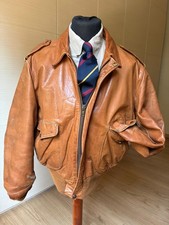 Schott 184sm Mokka Leather Jacket, Size USA 50, 52-54 ITA, restaurato, TOP!!!!!!