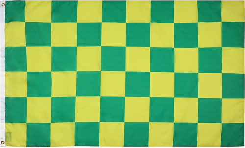 Bandiera scacchi verdi e - bandiera, a
