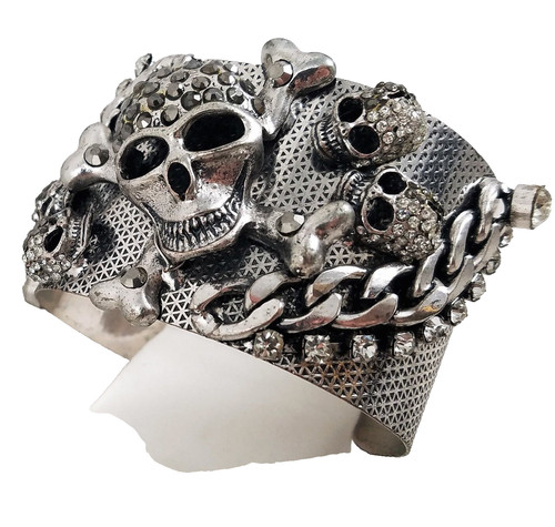 Bracciale gotico teschio - , e
