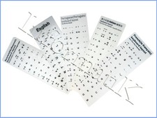 Adesivi Tastiera Etichette Bianco White Keyboard Sticker Multiple Languages