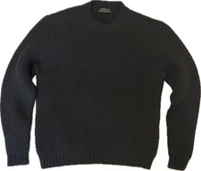 Maglione Prada nero lana tg.50 - Prada black wool sweater, size 50.