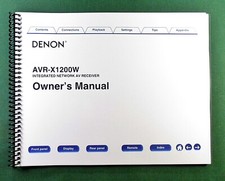 Denon avr x1200w instruction - denon,