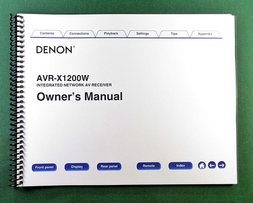 Denon avr x1200w instruction - denon, avr-x1200w