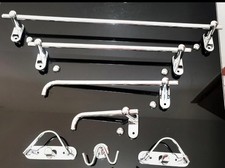 Set 7 Pezzi Design Accessori Appendi Asciugamani Accappatoi Carta Igienica