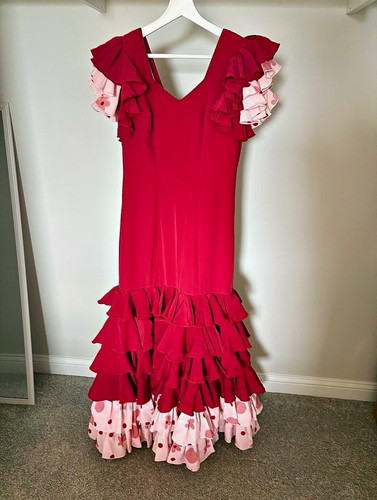 Abito flamenco spagnolo rosso