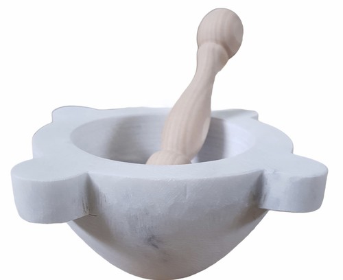 Mortaio marmo bianco diam - marmo, diam.18