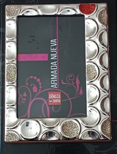 PORTAFOTO CORNICE FOTO IN SILVER DECORATO 13x9 ARMADA NUEVA