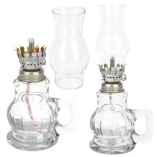 Lampada da campeggio a cherosene da 2 pezzi Lampada portatile a olio in