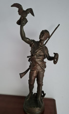 LE LANCER  EUGENE MARIOTON   scultura in bronzo primi novecento