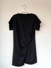 Maglia lunga a maniche corte Alberta Ferretti XS Grigio Cashmere Seta Pre Owned