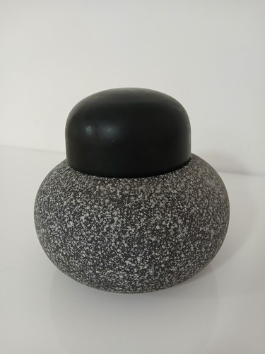 Barattolo ceramica grigio - ceramica,
