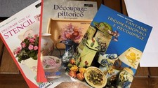 3 libri per il fai da te Decoupage e stencil