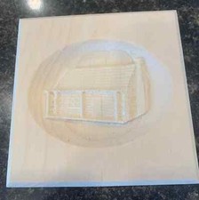 Cabina di tronchi incisione