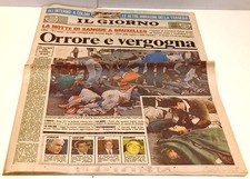 LR- QUOTIDIANO IL GIORNO 31 MAGGIO 1985 MORTI STADIO HEYSEL BRUXELLES - RVSh43