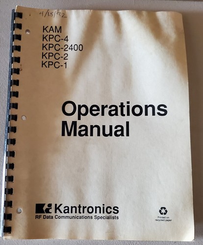 Kantronics kam kpc 2400 - kantronics, kam/kpc-4/2400/2/1