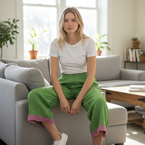 Pantalone rosa slik - pantalone,