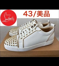 Christian Louboutin Sneakers basse da uomo con borchie bianche EU43/US10 114769c