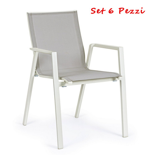 Sedia con bracci alluminio - in,