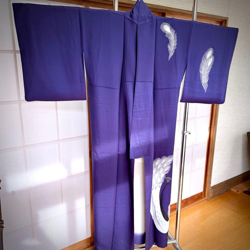 Lussuoso kimono seta - in, viola