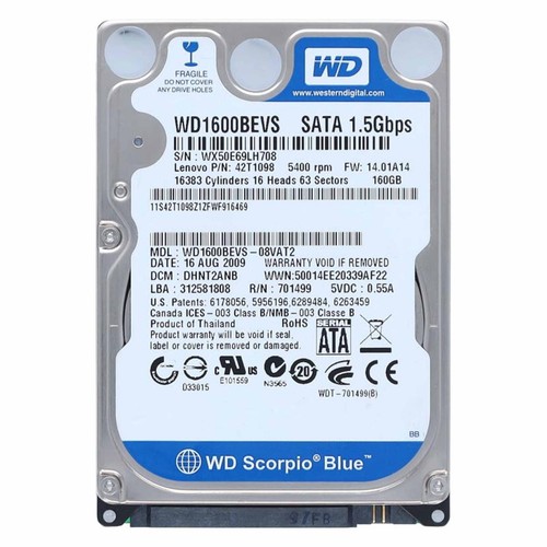 Hard disk 160gb - 160gb, western