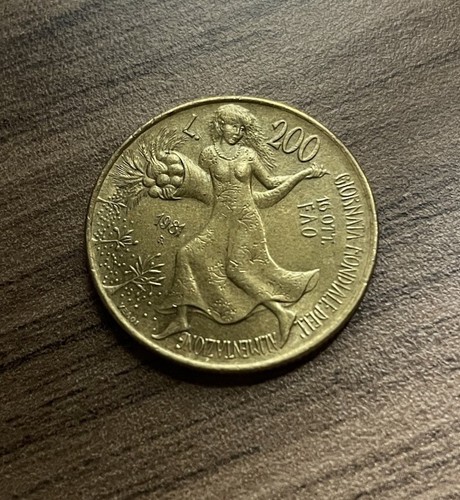 Moneta 200 lire fao giornata - fao,