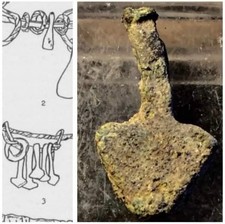 Pendente martello originale vichingo THOR’S trovato nel sito vichingo-900