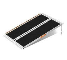 FACHNUO Rampa per Sedia a Rotelle Portatile 4 Piedi, Rampe per Handicap in Alluminio Antiscivolo...