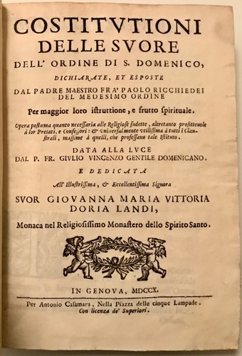 Genova 1710 costituzioni delle - genova,