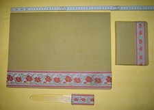 Cartella ufficio vintage epoca anni '60 rubrica tagliacarte block notes penna