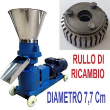 RULLO PELLETTATRICE RULLI RICAMBIO DIAMETRO 7,7 CM -- FORO DA 1,7 CM -- usato