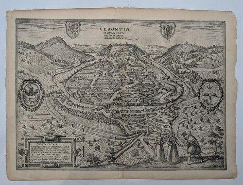 Gravure ancienne besançon - ancienne,