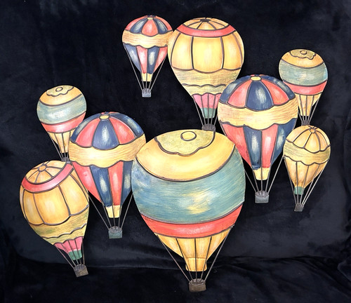 Mongolfiera metallo dipinto - metallo,